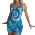 thumbnail image 1 of Tnhcen Women's Tie-Dye Print Pajama Set | 2025 Summer Comfortable Sleepwear | Lightweight Stretchy Loungewear for Women | Casual Home Outfit PJs S-2XL, 1 of 5