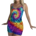 thumbnail image 1 of Tnhcen Women's Tie-Dye Print Pajama Set | 2025 Summer Comfortable Sleepwear | Lightweight Stretchy Loungewear for Women | Casual Home Outfit PJs S-2XL, 1 of 5