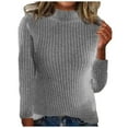 thumbnail image 1 of Tnhcen Women's Turtleneck Sweater Loose Fit Knit Top Soft Acrylic Material Casual Comfort Wear Solid Color Pullover S-2XL, 1 of 3