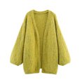 thumbnail image 1 of Tnhcen Women's V-Neck Knit Cardigan Soft Knitting Cotton Sweater Loose Fit Long Sleeve Cover Up Casual Solid Color Pullover Versatile Layering Piece Sizes S-L, 1 of 3