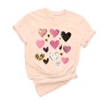thumbnail image 1 of Tnhcen "Women's Valentine's Day Casual Short Sleeve Heart Print T-Shirt – Round Neck Holiday Gift Tops S-L Plus Size Friendly Shirts", 1 of 6