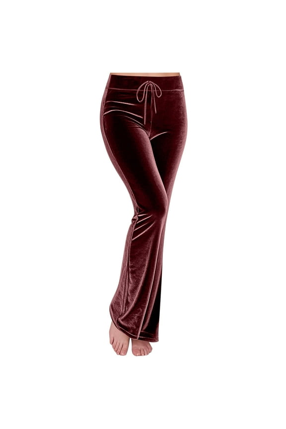 Women's Velour Drawstring Trousers · Soft Stretch Lounge Pants · Solid Color Straight Leg Comfort Fit Velvet Pant S-3XL · Plus Size Casual Wear