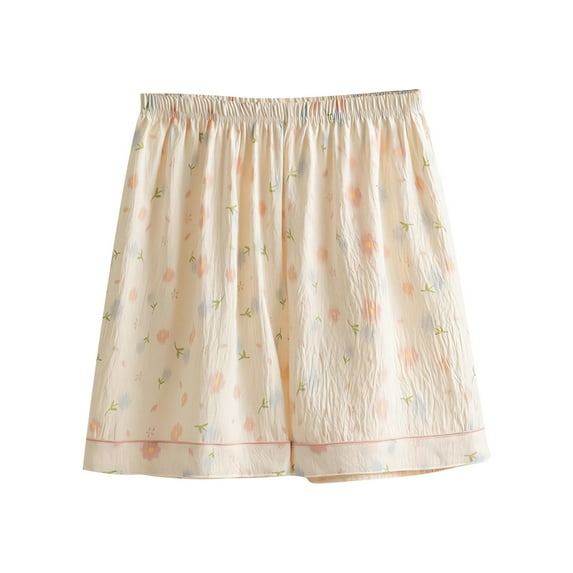 Tnhcen Women's Versatile Cotton Poplin Sleep Shorts Lightweight Loose Fit Casual Pajama Shorts for Home Outdoor Plus Size Breathable Summer Shorts M-2XL