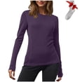 thumbnail image 1 of Tnhcen Women's Warm Basic Long Sleeve Pajamas - Comfortable Lightweight Sleepwear with Free Socks Gift Set for Women S-3XL, 1 of 7