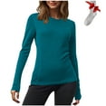 thumbnail image 1 of Tnhcen Women's Warm Basic Long Sleeve Pajamas - Comfortable Lightweight Sleepwear with Free Socks Gift Set for Women S-3XL, 1 of 7