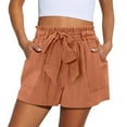 thumbnail image 1 of Tnhcen Women’s Wide Leg Shorts with Elastic Waist & Bow Tie - Pre-Washed Lightweight Linen-Like Casual Shorts for Women (S-2XL), 1 of 8