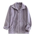 thumbnail image 1 of Tnhcen Women's Winter Warm Cozy Fleece Flannel Pajama with Full Zipper Pocket Design Long Sleeve High Neck Plus Size M - XL Fluffy Autumn Winter Top, 1 of 3