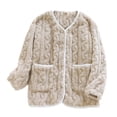 thumbnail image 1 of Tnhcen Women's Winter Warm Flannel Button-Up Sleepwear – Long Sleeve Single-Piece Pajama with Collar | Cozy Loungewear M-XL | Fluffy Autumn Winter Top, 1 of 3