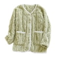 thumbnail image 1 of Tnhcen Women's Winter Warm Flannel Button-Up Sleepwear – Long Sleeve Single-Piece Pajama with Collar | Cozy Loungewear M-XL | Fluffy Autumn Winter Top, 1 of 3
