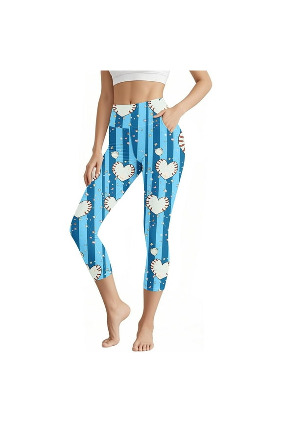 Women's Yoga Pants Active Wear Stretchy Workout Leggings High Waisted 7/8 Length Spandex Print Plus Size Workout Clothes for Women S-3XL