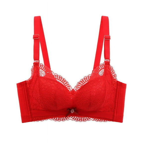 Tnhcen Womens Bras Adjust The Upper Collection of Auxiliary Breasts, Thicken Underwear, Daily Bra Breathable Underwear for Women Christmas Gifts Cute Lingerie