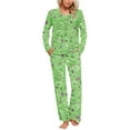 thumbnail image 1 of Tnhcen Womens Pajama Set Cotton Long Sleeve Pjs Two Piece Sleepwear With Pockets, 1 of 4