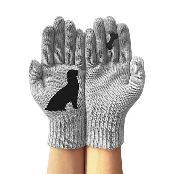 Tnhcen Womens Wool Winter Warm Knit Gloves,Thick Thermal Thinsulate Lined Anti-Slip Cable Cuff Driving Gloves