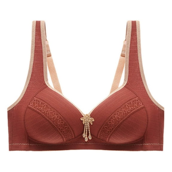 Tnhcen Built In Bra Tank Tops for Women Oversized Non-Wired Bra Glossy Push-Up Back Bra Underwired Tankani Plus Sized Cute Underwear for Women for Women Naughty, Red, 36/80BC