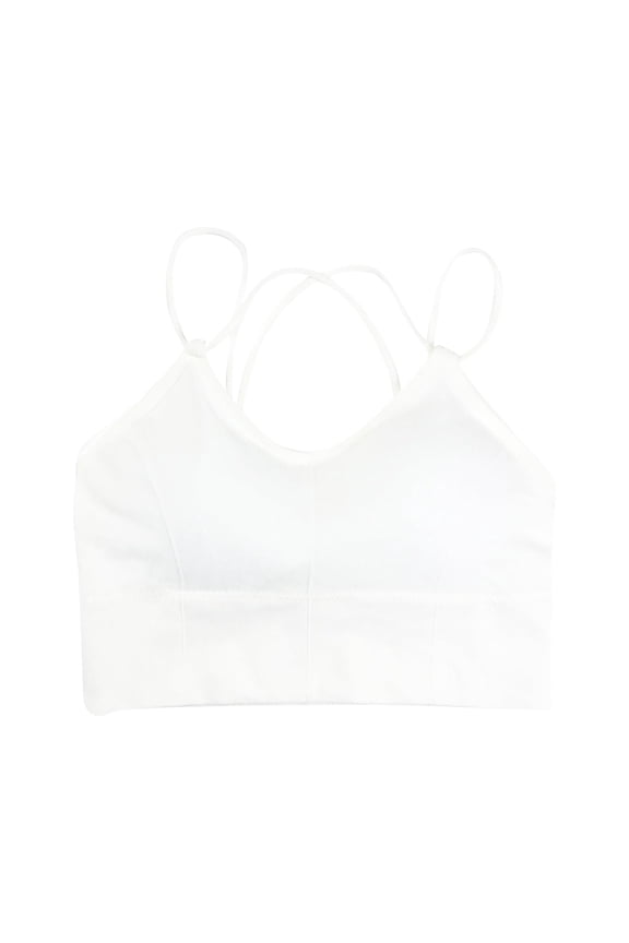 Workout Sports Bras for Women Women's New Sling Bra without Steel Sports Underwear Underwire Bras for Women Compression Underwear Women Honeymoon for Women, White, F