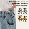 thumbnail image 1 of Tnobhg 1 Pair Belt Buckles Cartoon Bear Shape Waist Adjustment Waist Fixed Clips Brooched Skirt Cardigan Pin Pants Waist Stainless Pants Waist Fixers, 1 of 8