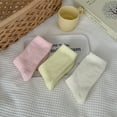 thumbnail image 1 of Tnobhg 1 Pair Macaron Coral Velvet Socks Cozy Warm Comfortable Mid-tube Thickened Soft Winter Home Carpet Socks, 1 of 8