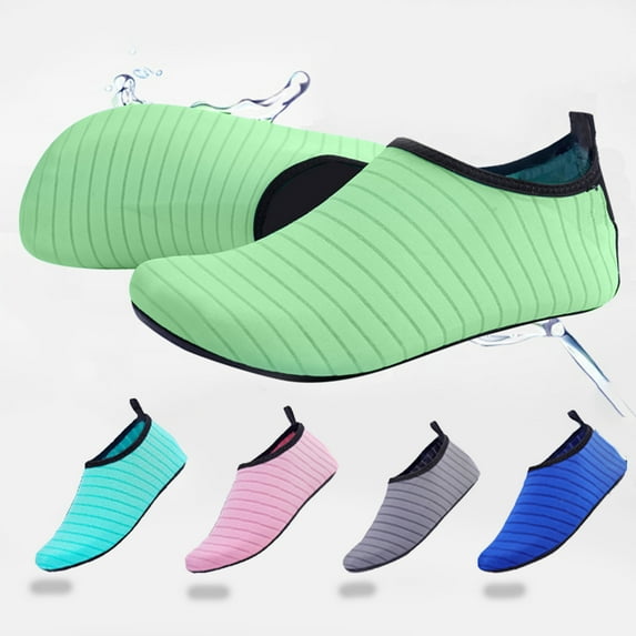 Tnobhg 1 Pair Water Shoes Quick Drying Anti-slip Rubber Slip-on Lightweight Footwear Men Women Kids Beach Surfing Swimming Barefoot Socks Beach Wear