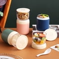 thumbnail image 1 of Tnobhg 1 Set 700ML Soup Cup with Spoon Double-layer Leak-Proof Insulated Food Container for Home Office School Oudoor, 1 of 8