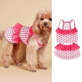 thumbnail image 1 of Tnobhg 1 Set Pet Swimsuit Bright Colors Polka Dot Pattern Dog Swimwear Set Comfortable Pet Beachwear Pet Supplies, 1 of 7