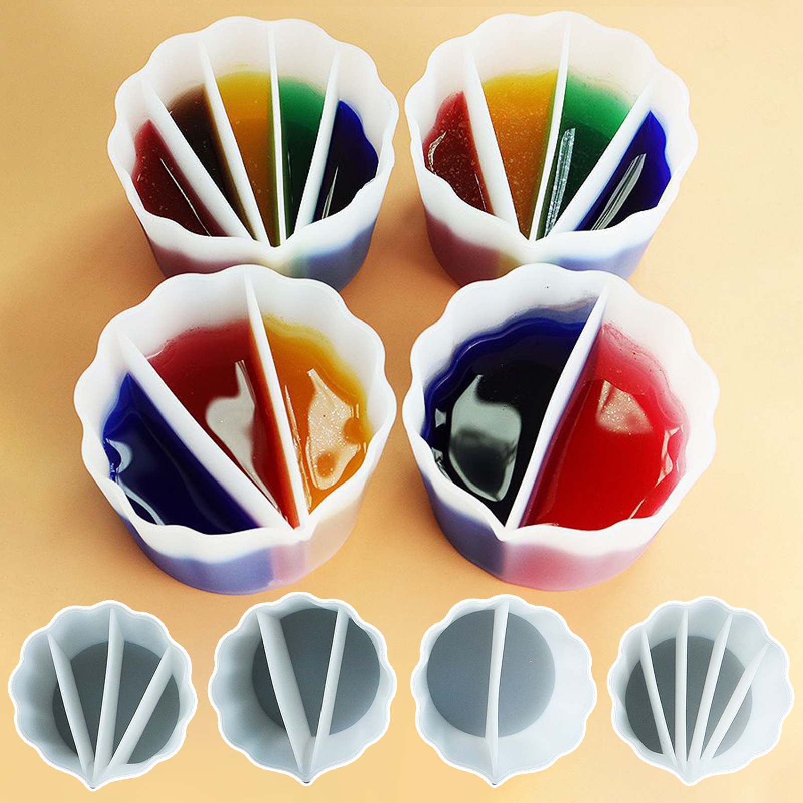 Tnobhg 1 Set Silicone Split Cup 2/3/4/5 Channels Reusable DIY ...