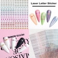 thumbnail image 1 of Tnobhg 1 Sheet Nail Art Stickers 3D 26 English Alphabet Nail DIY Manicure Adhesive Letter Decals Great Stickiness Anti-slip Nail Art Accessories, 1 of 7