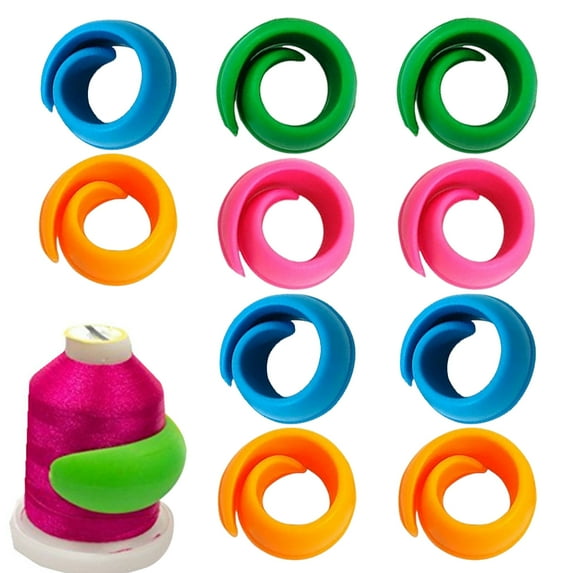 Tnobhg 10/100Pcs Thread Holder Elastic Curled Hold Tight Reusable Great Tenacity Keep Thread Spool Neat And Organized Sewing And Embroidery Machine Thread Spools Spool Hugger