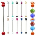 thumbnail image 1 of Tnobhg 10Pcs Bead Pole Gradient Color Keychain Bars Metal Rod Links DIY Projects Pendant Jewelry Making Accessories, 1 of 7