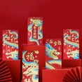 thumbnail image 1 of Tnobhg 12Pcs 2024 Spring Festival Red Envelopes Vibrant Color Chinese Dragon Design Lunar New Year Luck Money Envelopes, 1 of 8
