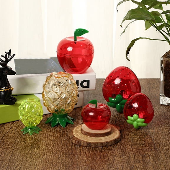 Tnobhg 12Pcs Fruit Shape Candy Box Creative Pineapple Strawberry Watermelon Plastic Snack Container Party Decorations for Wedding Christmas Valentine's Party Favor