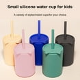 thumbnail image 1 of Tnobhg 150ml Kids Toddler Cups with Lid And Straws Reusable Spill Proof Cups for Kids Unbreakable Silicone Children Sippy Cup for Home School Kitchen Restaurant, 1 of 8