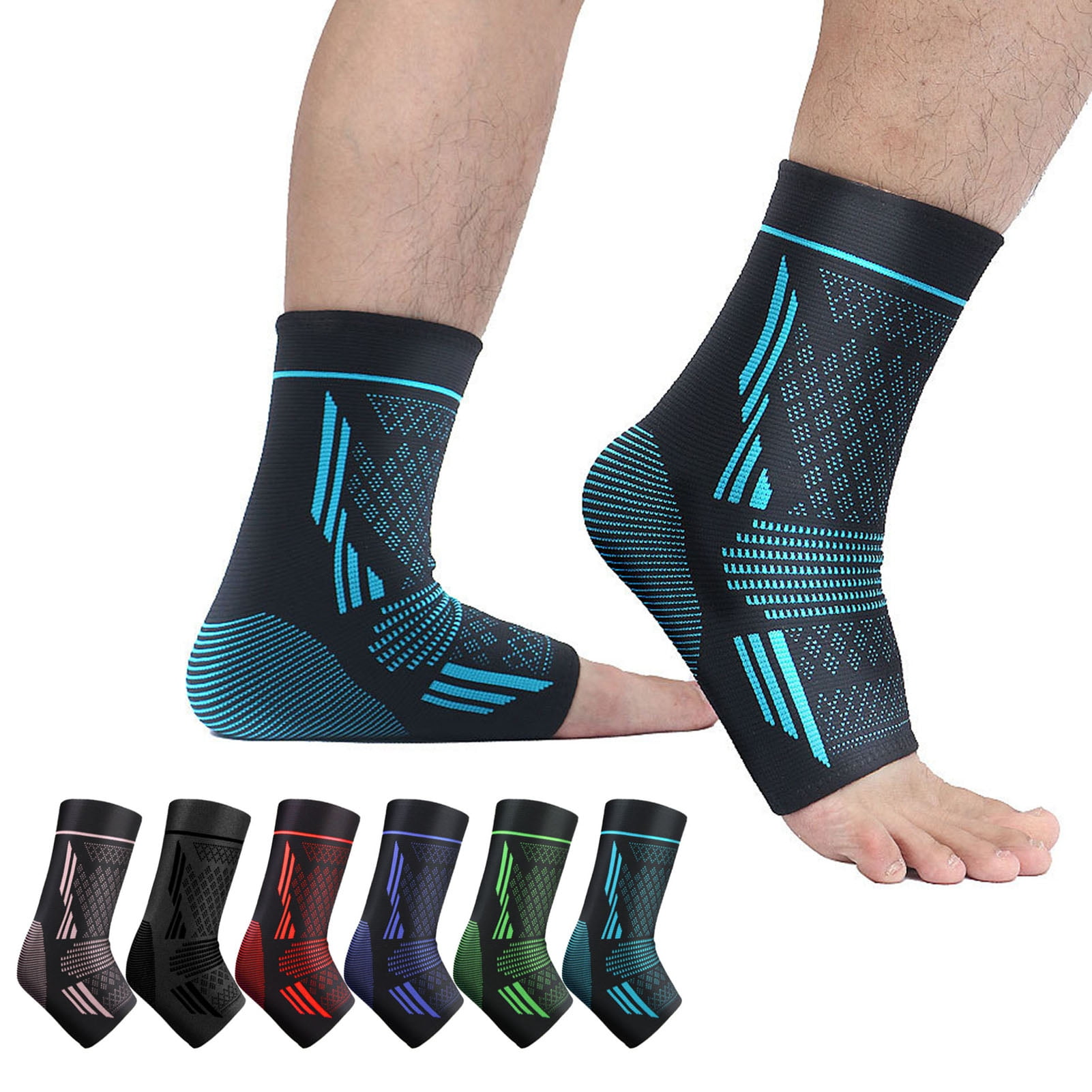 Tnobhg 1Pc Ankle Support Sleeve Elastic \u0026 Breathable Compression Strap for Arthritis Achilles Tendonitis Plantar Fasciitis Joint Pain Ankle Braces
