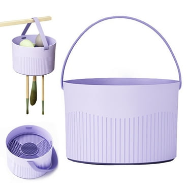 Tnobhg 2-In-1 Makeup Brush Cleaning Mat with Brush Drying Holder Cosmetic Brush Cleaning Bowl Sponge Powder Puff Washing Tool
