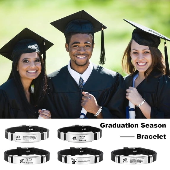 Tnobhg 2024 Graduation Cuff Bracelet Proud Moment Bracelet for Her Inspirational Memory Gift for High School College Middle School Graduates