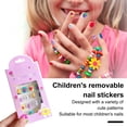 thumbnail image 1 of Tnobhg 24Pcs Kids Fake Nail Kawaii Kids Fake Nail Art Stickers Set Creative DIY Nail Kit for Nail Decorations, 1 of 7