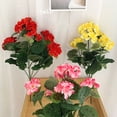 thumbnail image 1 of Tnobhg 2Pcs Artificial Begonias Flower with Stem Non-withering No Watering Wedding Photo Props Realistic Faux Red Flower Home Decoration Supplies, 1 of 8