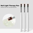thumbnail image 1 of Tnobhg 2Pcs Nail UV Pens Smooth Even Application Metal Nylon Bristles White Pole Lightweight Body Nail UV Pens, 1 of 7