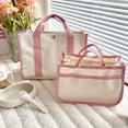 thumbnail image 1 of Tnobhg 2Pcs/Set Large Canvas Tote Bag for Women Large-capacity Multifunctional Mother And Baby Bag Compartments Canvas Tote Bag Multiple Pockets Handbag, 1 of 8