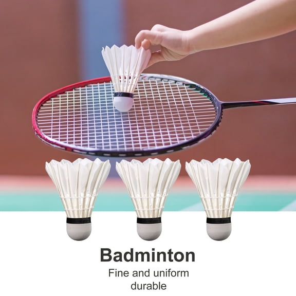 Tnobhg 3/6/12Pcs Goose Feather Badminton Shuttlecocks Durable High Elasticity Badminton for Training Entertainment