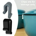 thumbnail image 1 of Tnobhg 4/6/8/12Pcs Dutch Oven Lid Protector Clips Silicone Cutlery Protection Clip Stackable Easy to Clean Cookware Bumpers for Pots U-Shaped Design Food-Grade Cooking Utensil Accessory, 1 of 8