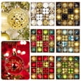 thumbnail image 1 of Tnobhg 44Pcs Christmas Ball Hanging Ornament Exquisite Pattern Christmas Tree Pendant for Festive Xmas Decoration, 1 of 8