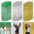 thumbnail image 1 of Tnobhg 4Pcs Rain Curtain Lightweight Reusable Shiny Fringe Backdrop Curtains for Parties Birthdays Celebrations, 1 of 7