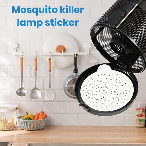 Tnobhg 5Pcs Mosquito Sticky Glue Boards Easy Install Universal Indoor Fly Trap Mosquito Lamp Round Sticky Sheets Replacement