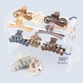 thumbnail image 1 of Tnobhg Acrylic Claw Clip Organizer 360 Degree Rotation Simple Installation Elegant Hair Clip Display Storage, 1 of 7