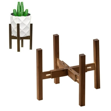 Tnobhg Adjustable Plant Stand Plants Stands for 8-12 Inch Pots Stable Plant Holder Wood Indoor Flower Holder