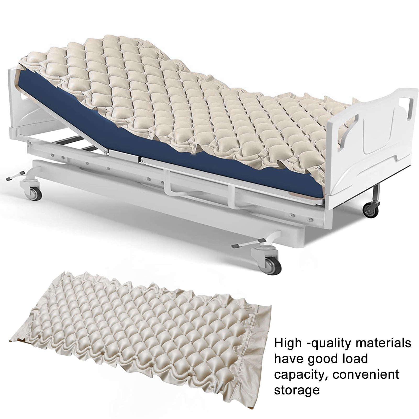 Tnobhg Air Pressure Pad with Tube Good Load Capacity Quiet Alternating Air Pressure Mattress Bed Sore Pad Hospital Bed Mattress