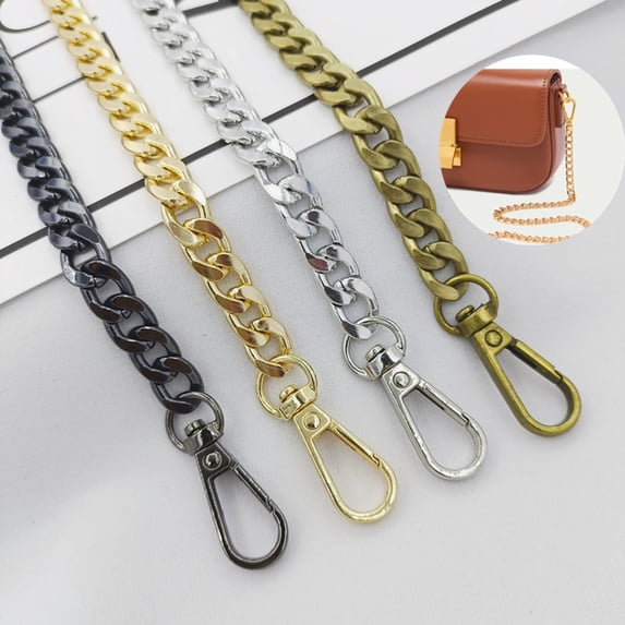 Tnobhg Bag Chain Strap Heavy Duty Metal Snap Hook Clip Crossbody Handbag Messenger Bag Shoulder Strap Replacement Bag DIY Accessories