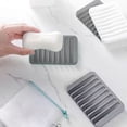 thumbnail image 1 of Tnobhg Bathroom Soap Dish Flexible Anti-skid Slant Quick Drying Drainage Kitchen Soap Tray Twist-resistant Soap Holder Foldable Soap Organizer, 1 of 7