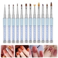 thumbnail image 1 of Tnobhg Blue Rhinestone Nail Pen Tool Easy-to-Use French Lightweight Body Comfortable Hold UV Brush for Stunning Art, 1 of 8