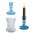 thumbnail image 1 of Tnobhg Candle Holder Epoxy Resin Mold Handmade Silicone Easy Release DIY 3D Vintage Candleholder Ornament Cement Gypsum Mould Home Supplies, 1 of 7